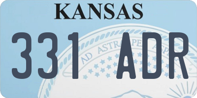 KS license plate 331ADR