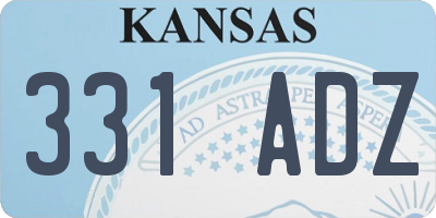 KS license plate 331ADZ