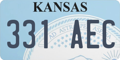 KS license plate 331AEC