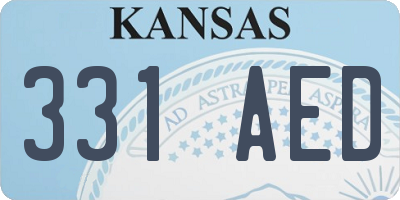 KS license plate 331AED