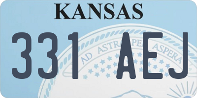 KS license plate 331AEJ