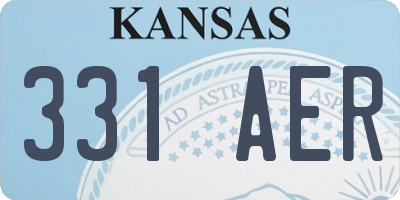 KS license plate 331AER