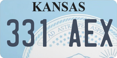 KS license plate 331AEX