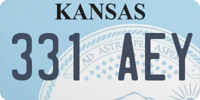 KS license plate 331AEY