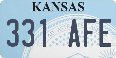 KS license plate 331AFE