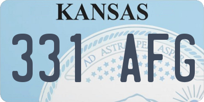 KS license plate 331AFG