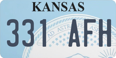KS license plate 331AFH