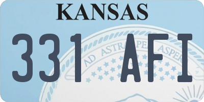 KS license plate 331AFI