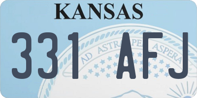 KS license plate 331AFJ