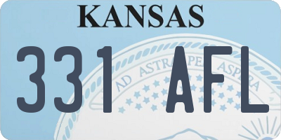 KS license plate 331AFL