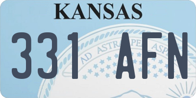 KS license plate 331AFN