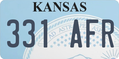 KS license plate 331AFR