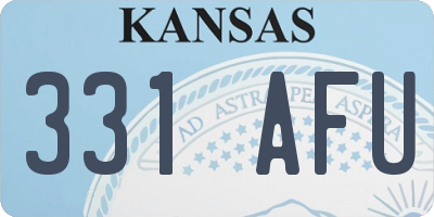 KS license plate 331AFU