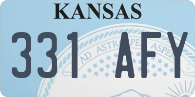 KS license plate 331AFY
