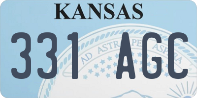 KS license plate 331AGC