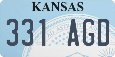 KS license plate 331AGD