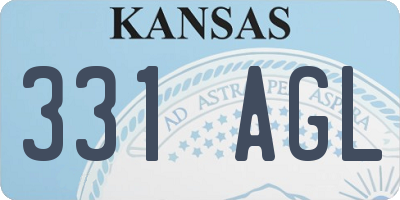KS license plate 331AGL
