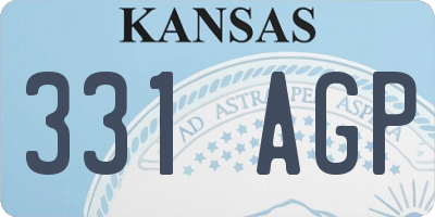 KS license plate 331AGP
