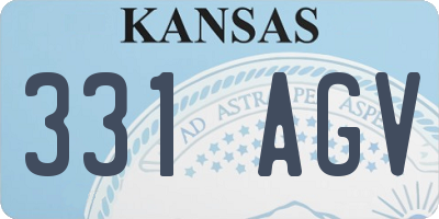 KS license plate 331AGV