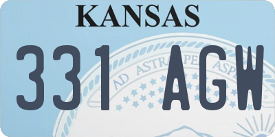 KS license plate 331AGW