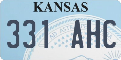 KS license plate 331AHC