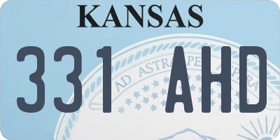 KS license plate 331AHD