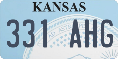 KS license plate 331AHG