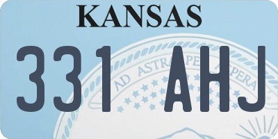 KS license plate 331AHJ