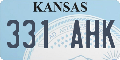 KS license plate 331AHK