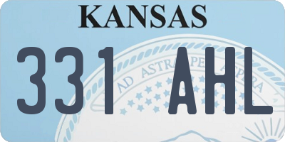 KS license plate 331AHL