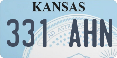 KS license plate 331AHN