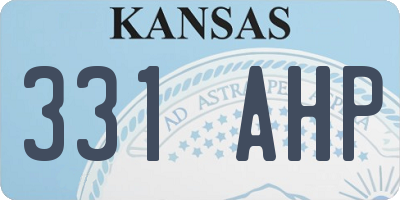 KS license plate 331AHP