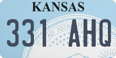 KS license plate 331AHQ