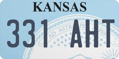 KS license plate 331AHT