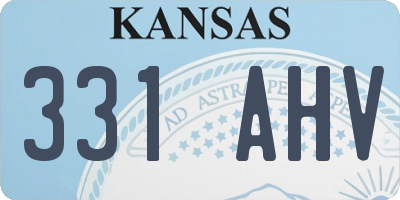 KS license plate 331AHV