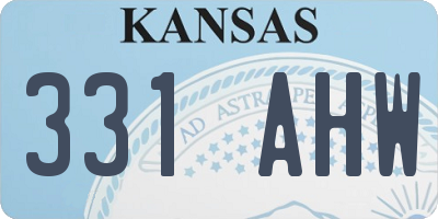 KS license plate 331AHW
