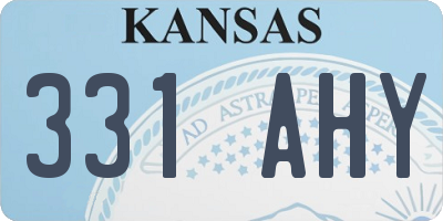 KS license plate 331AHY