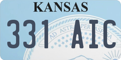 KS license plate 331AIC