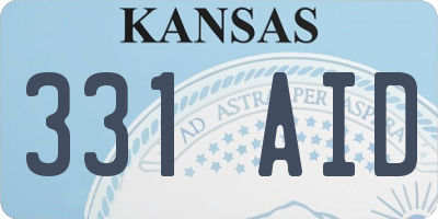 KS license plate 331AID