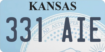 KS license plate 331AIE
