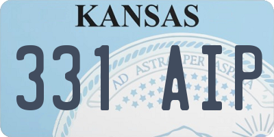 KS license plate 331AIP