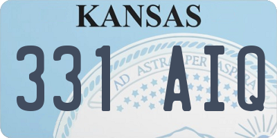 KS license plate 331AIQ