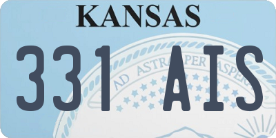 KS license plate 331AIS
