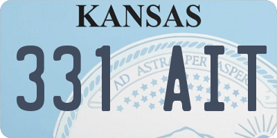 KS license plate 331AIT