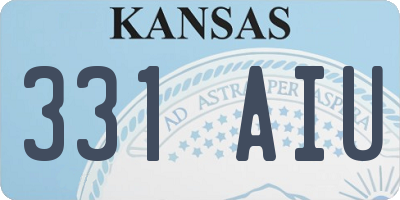 KS license plate 331AIU