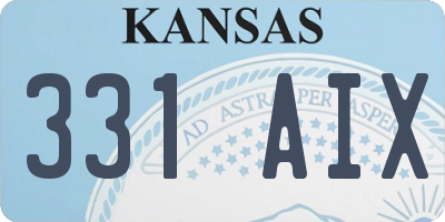 KS license plate 331AIX