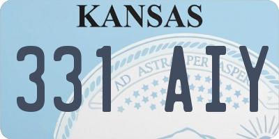 KS license plate 331AIY
