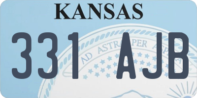 KS license plate 331AJB
