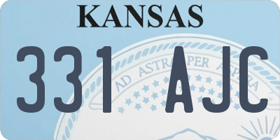 KS license plate 331AJC