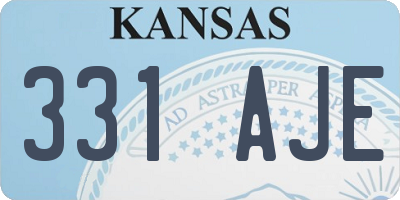 KS license plate 331AJE
